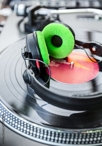 Photo: Vinyl Player with headphones Vinyl Player with headphones