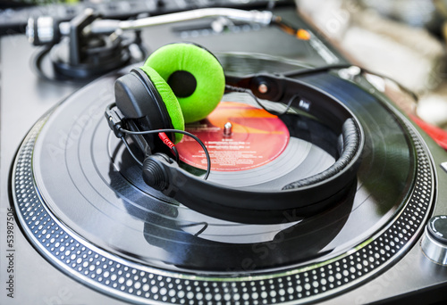 Photo: Vinyl Player with headphones Vinyl Player with headphones