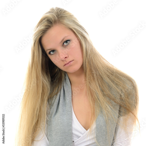 Photo: Serious girl. Serious girl.
