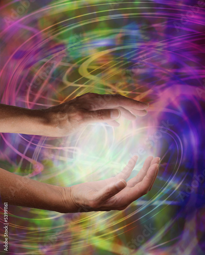 Photo: Healing hands and colour energy Healing hands and colour energy