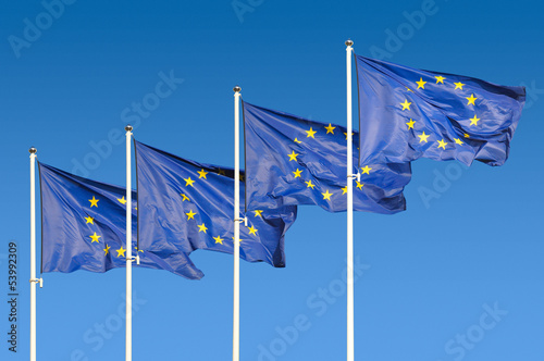 Photo: European Union Flags European Union Flags