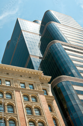 Photo: Skyscraper and old building in Philadelphia Skyscraper and old building in Philadelphia