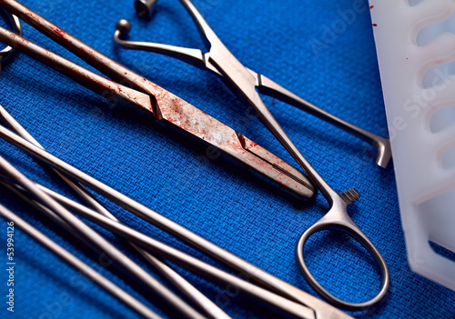 Photo: Close up of tools in surgery Close up of tools in surgery
