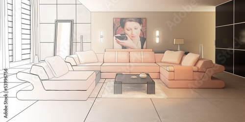 Illustration: Luxury Loft (drawing) Luxury Loft (drawing)