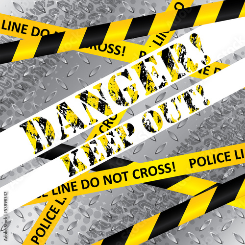 Vector: Abstract warning sign with industrial elements Abstract warning sign with industrial elements