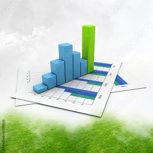 Illustration: Business graph Business graph