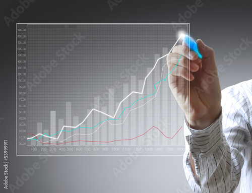 Photo: hand drawing a graph hand drawing a graph
