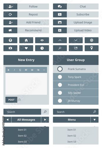Vector: Website user interface form Website user interface form