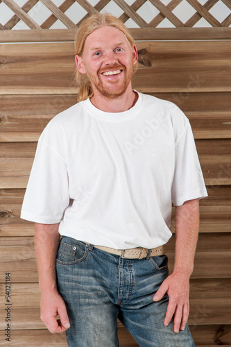 Photo: Man in white t-shirt Man in white t-shirt