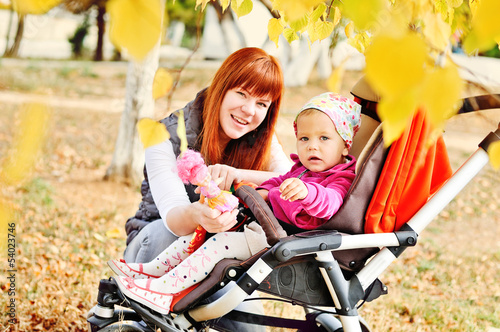 Photo: family in autumn park family in autumn park