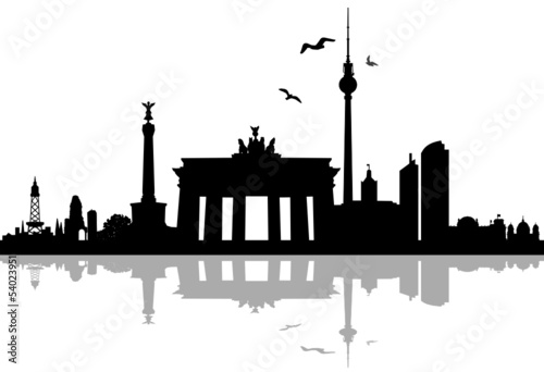 Vector: Berlin Skyline Schatten Berlin Skyline Schatten