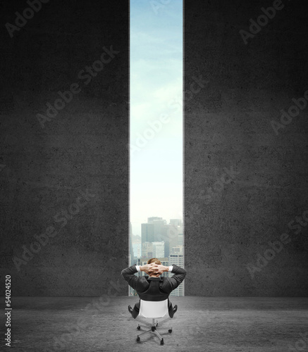 Photo: opened concrete wall opened concrete wall