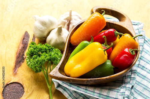 Photo: fresh vegetables on the table fresh vegetables on the table
