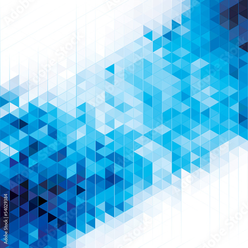Abstract modern geometric blue background.