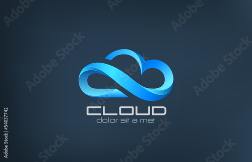 Vector: Cloud computing icon vector logo design template. Cloud computing icon vector logo design template.