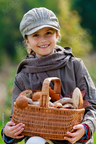 Photo: Mushrooms picking, season for mushrooms. Mushrooms picking, season for mushrooms.