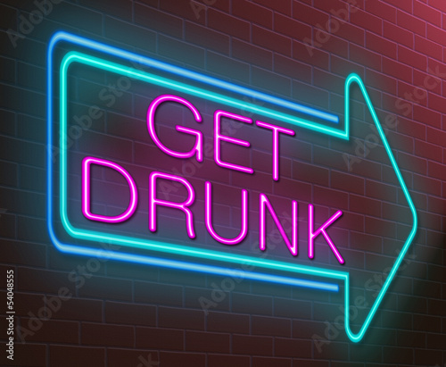 Illustration: Drunk concept. Drunk concept.