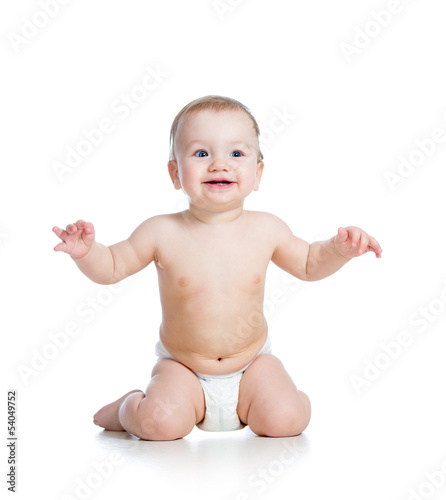 Photo: smiling baby boy isolated smiling baby boy isolated