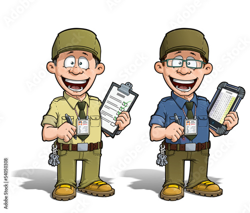 Illustration: Warehouse - Prison - Courier - Zoo -- Manager - Khaki Warehouse - Prison - Courier - Zoo -- Manager - Khaki