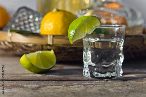 Photo: tequila and lime tequila and lime