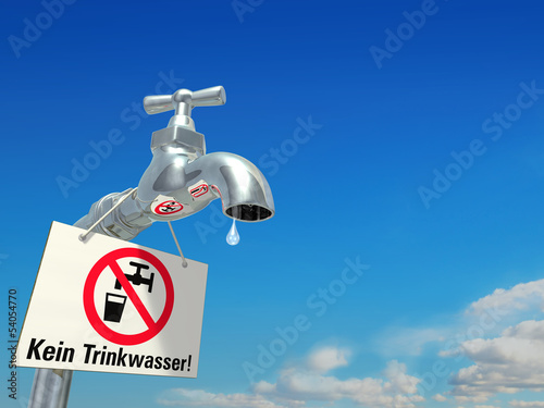 Illustration: Warnschild: Kein Trinkwasser! Warnschild: Kein Trinkwasser!