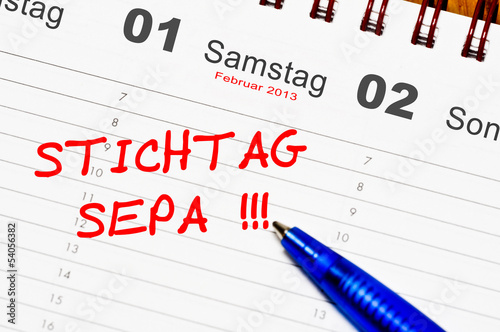 Photo: Stichtag Sepa Stichtag Sepa