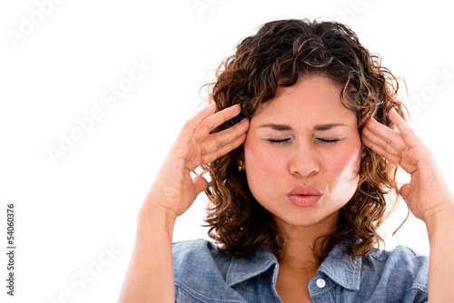 Photo: Woman with a headache Woman with a headache