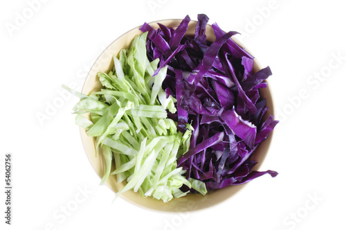 Photo: Green and red cabbage Green and red cabbage