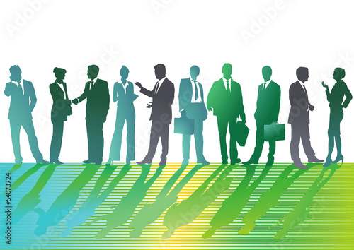 Vector: Büro und Aussendienst Mitarbeiter Büro und Aussendienst Mitarbeiter