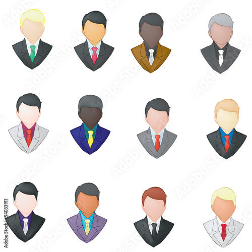 Vector: Set of businessman icon (pencil line) Set of businessman icon (pencil line)