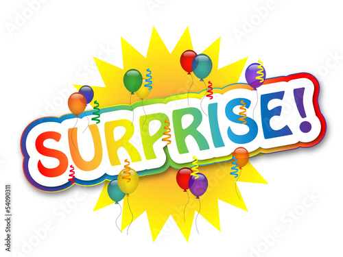 Illustration: SURPRISE (party time balloons birthday celebration) SURPRISE (party time balloons birthday celebration)