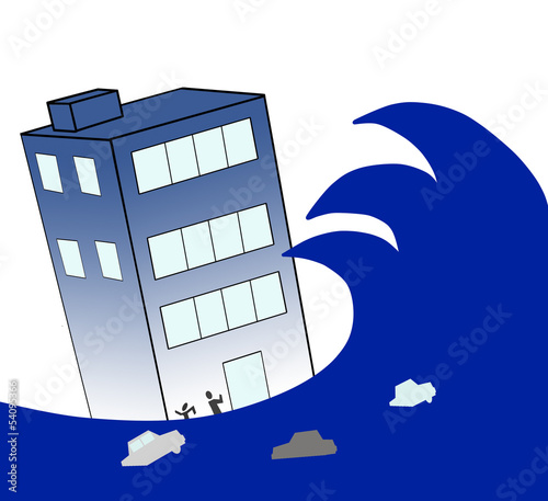 Illustration: 津波 津波