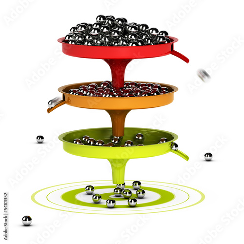 Illustration: Spam Filter or Overcoming Difficulties Concept. Spam Filter or Overcoming Difficulties Concept.