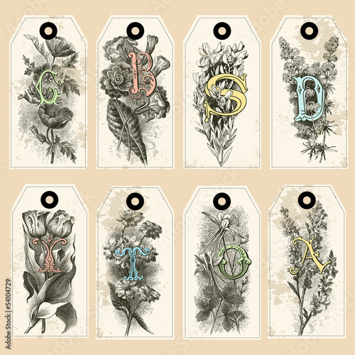 Vector: 8 vintage tags 8 vintage tags
