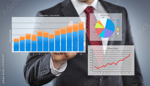 Illustration: Man with Charts Man with Charts