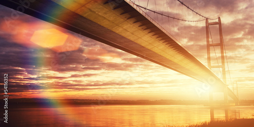 Photo: golden light bridge golden light bridge