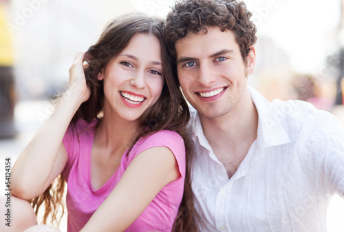 Photo: Young couple smiling Young couple smiling