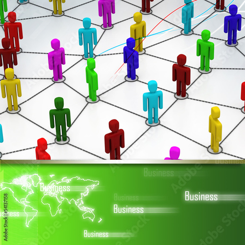 Illustration: Business network Business network