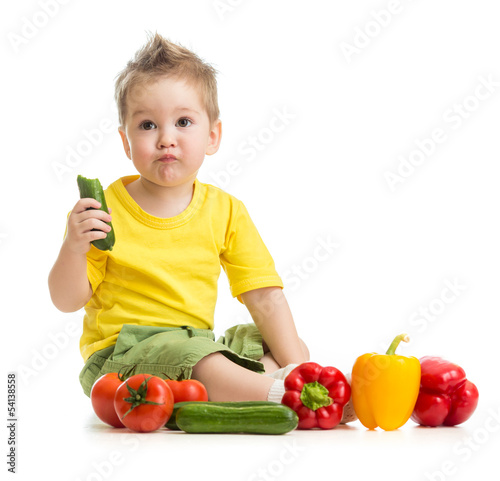 Photo: kid eating healthy food kid eating healthy food