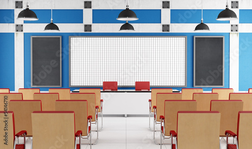 Illustration: Empty lecture hall Empty lecture hall