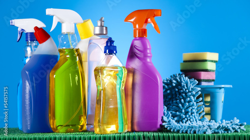 Photo: Variety of cleaning products Variety of cleaning products