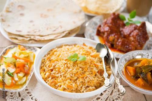 Photo: Indian meal biryani rice Indian meal biryani rice