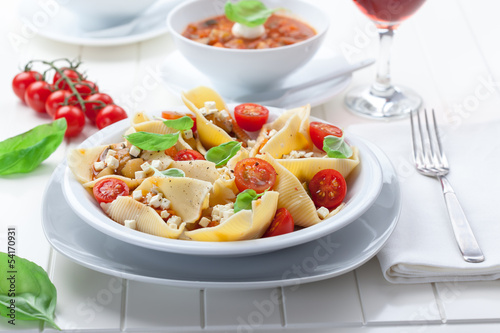 Photo: Pasta with a tomato bolognese beef sauce Pasta with a tomato bolognese beef sauce