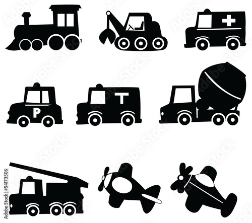 Vector: Transportation Icons Set, Vector Illustration EPS 10. Transportation Icons Set, Vector Illustration EPS 10.