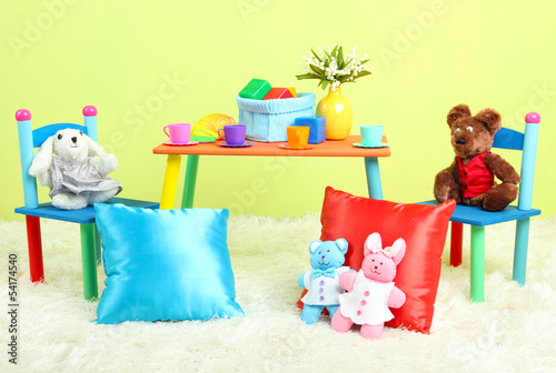 Photo: Modern child's room with equipment and toys Modern child's room with equipment and toys
