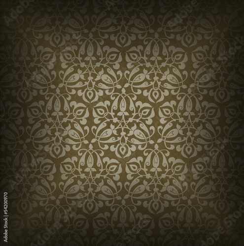 Illustration: Luxury Brown Floral Background Luxury Brown Floral Background