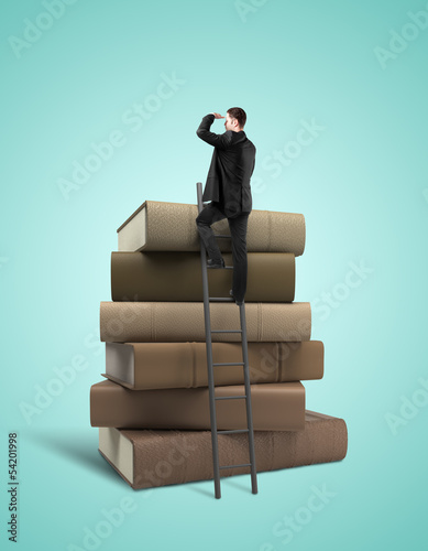 Photo: books and ladder books and ladder