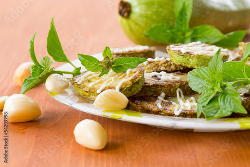 Photo: fried zucchini with garlic mayonnaise fried zucchini with garlic mayonnaise