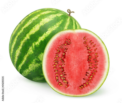 Photo: Watermelon isolated on white Watermelon isolated on white