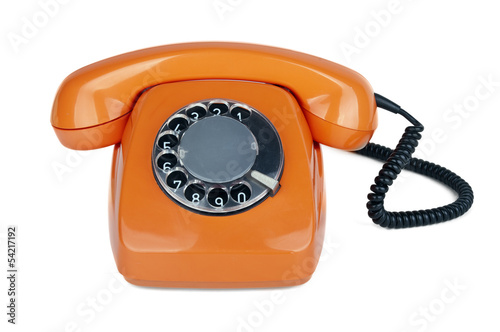 Photo: An old orange phone An old orange phone
